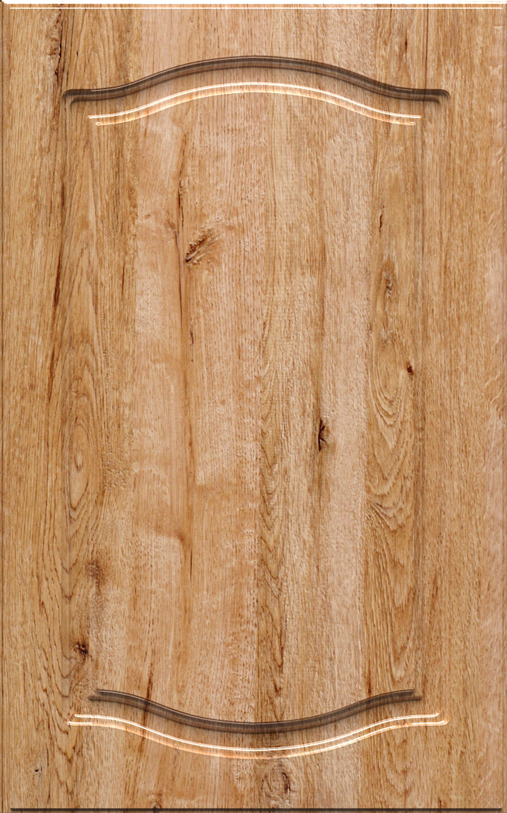 Фасады для кухни Классика Фрезеровка «Классика двойная» Дуб бонифачо глянец ПЭТ №232 SIDAK SIST1146-203