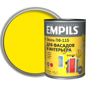 Эмаль ПФ-115 Empils PL глянцевая цвет жёлтый 0.9 кг