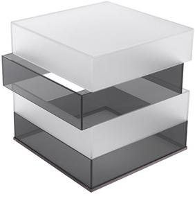 Gianfranco Ferré Home Квадратный журнальный столик из сатинированного стекла Jenga Jen.231.a - Вид №2