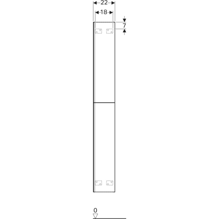500.638.01.2 Высокий шкафчик Geberit Acanto с двумя выдвижными ящиками Geberit  - Вид №3