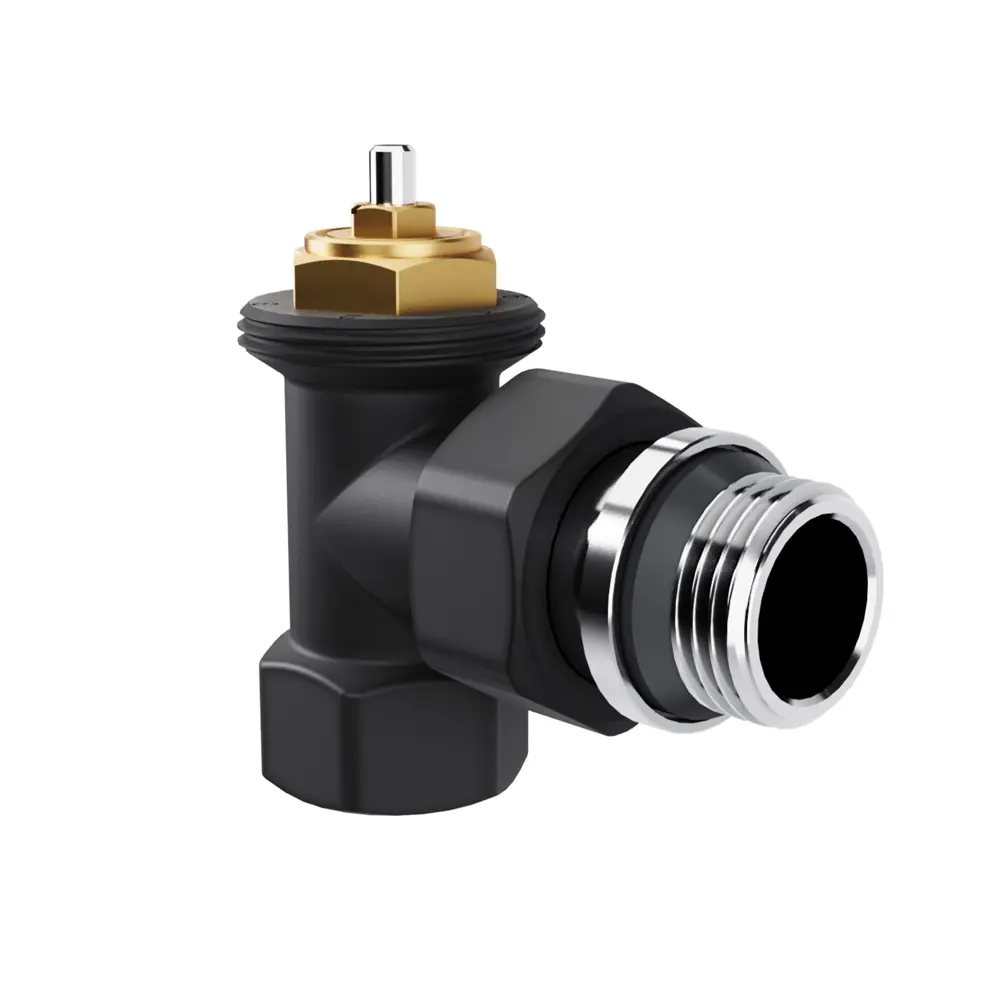 Термостатический комплект для радиатора угловой Royal Thermo 1/2" латунь цвет черный 89421543 STLM-2065415  - Вид №2