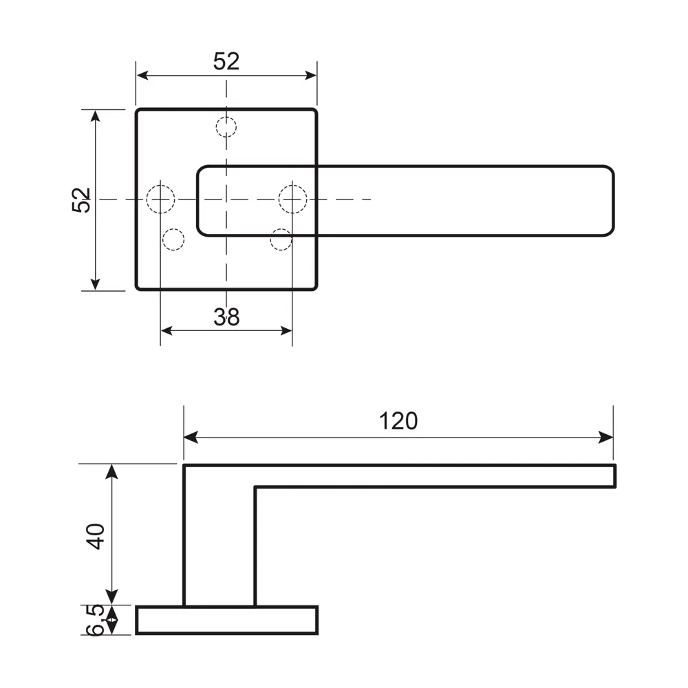 Дверная ручка на розетке Armex H-30130-A без запирания цвет никель STLM-2157320 - Вид №8