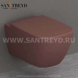 GNS02FR Подвесной унитаз настенный Розовый Ceramica Globo GENESIS Италия