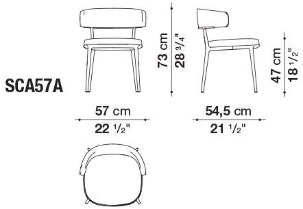 Maxalto Мягкое кожаное кресло с подлокотниками Caratos sun-id-1454308 - Вид №2