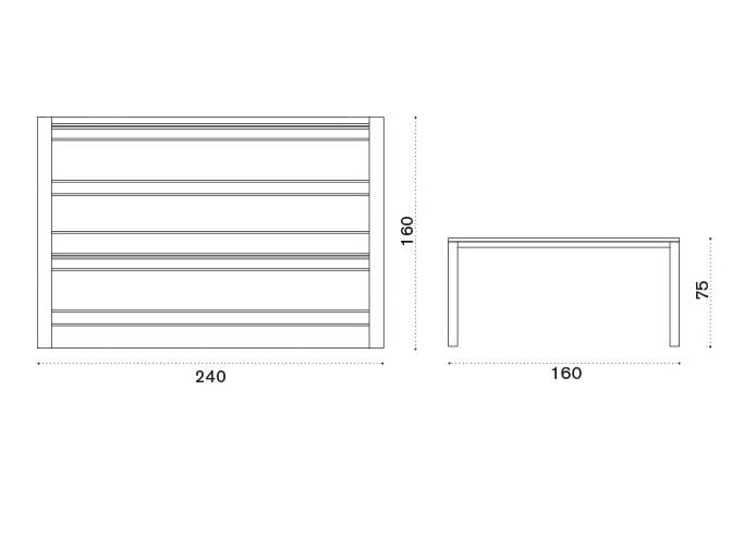 Деревянный прямоугольный садовый стол Ethimo Costes ARCH-00075532 - Вид №2