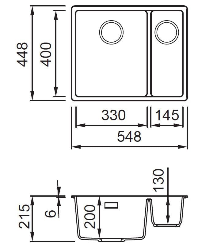 Встраиваемая раковина с одной чашей в Keratek Elleci Elite Kitchen ARCH-00059962 - Вид №6