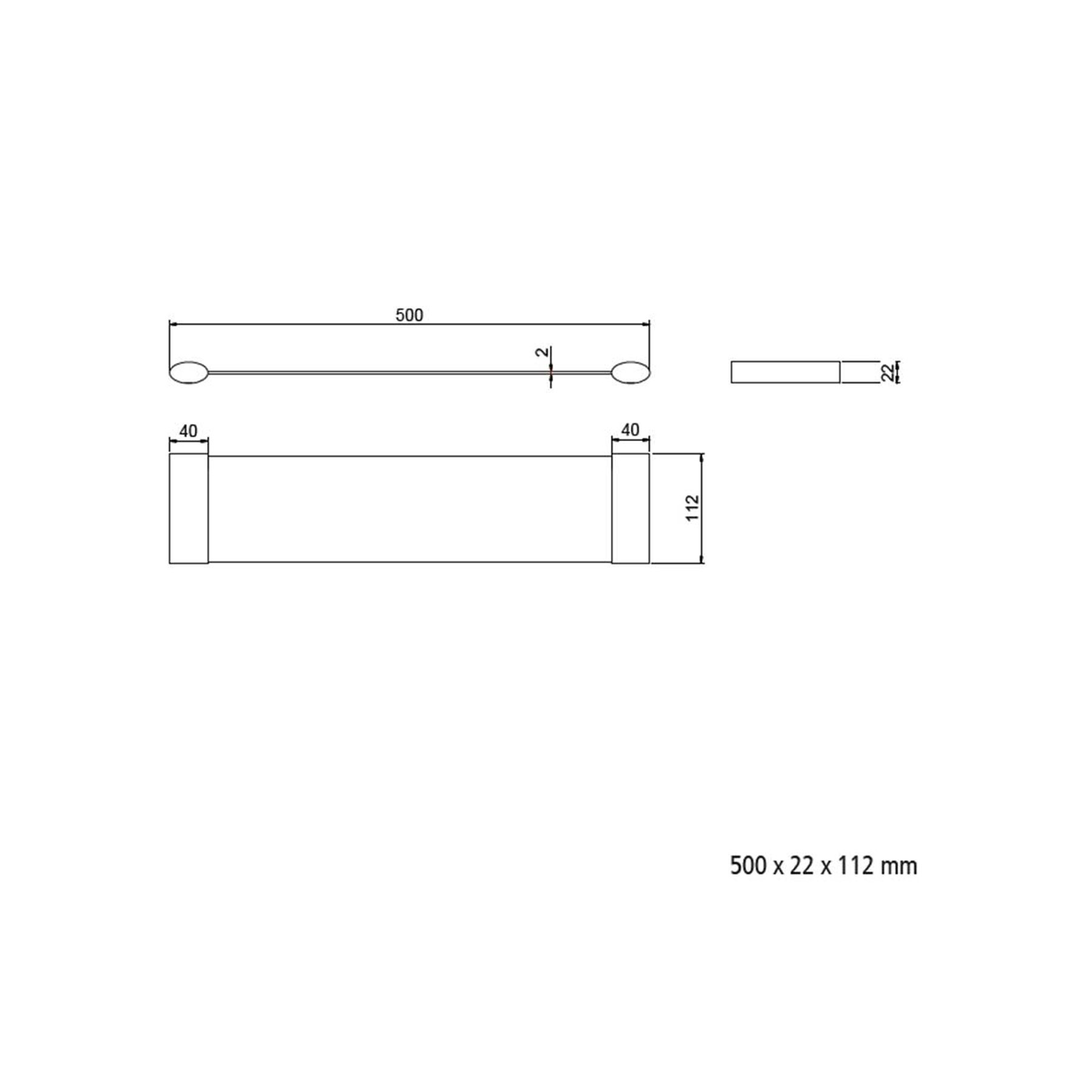 23500 SALGAR Полка ОМЕГА 500 x 22 x 112 мм Omega - Вид №1