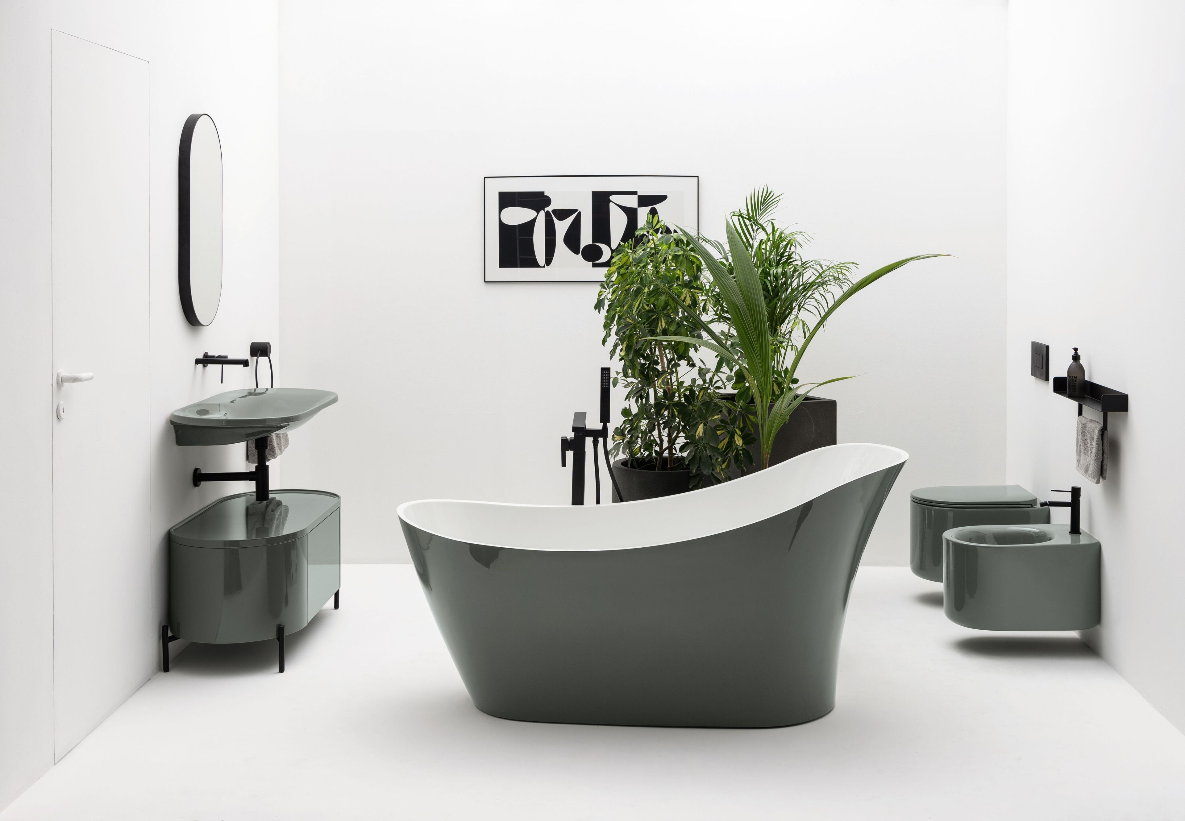 Асимметричная ванна керамическая центральная комната Axa VENEZIA ARCH-00001879 - Вид №1