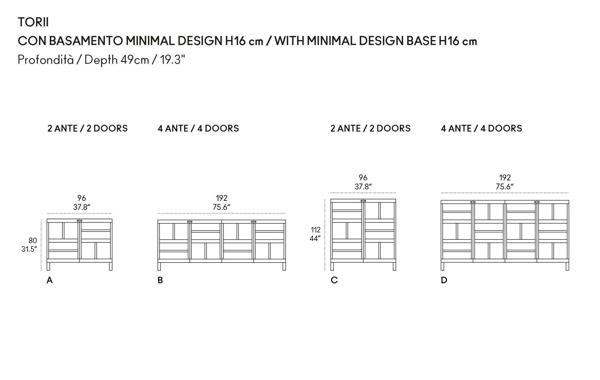 Wood and glass sideboard with integrated lighting Casamania & Horm Torii ARCH-00098110 - Вид №6