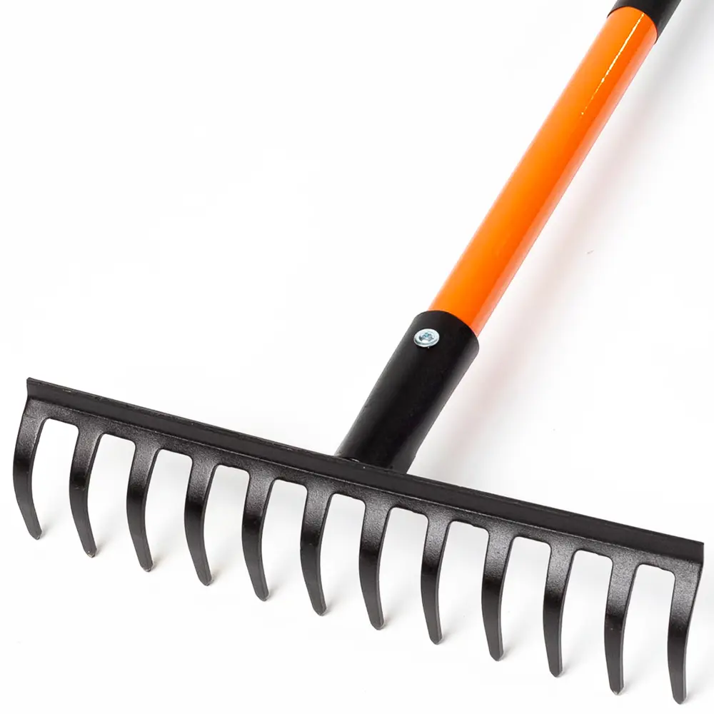 Грабли прямые Павловская заря Zarya Pro 12 зубьев 124 см сталь с черенком STLM-2148637 - Вид №1