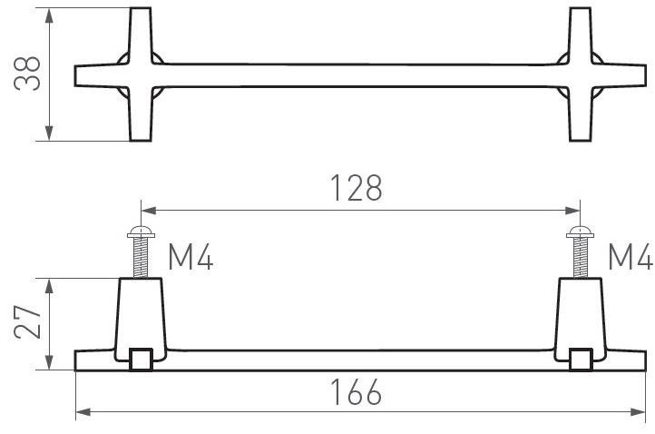 Dauby Мебельная ручка железный мост Pure® 17117 - Вид №1