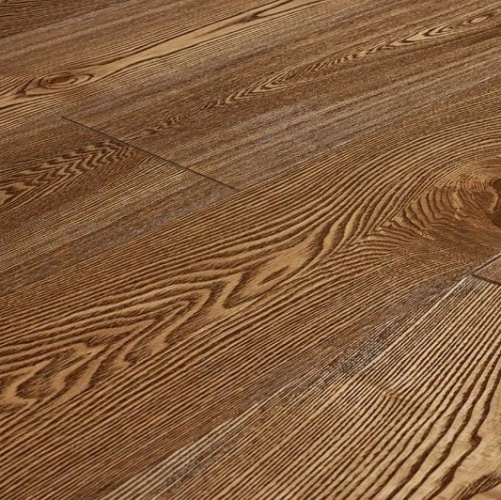 Массивная доска Amber Wood Винтаж Ясень Натур с брашью (Текстурированная) 300-1800х120 мм 2600300292 - Вид №1