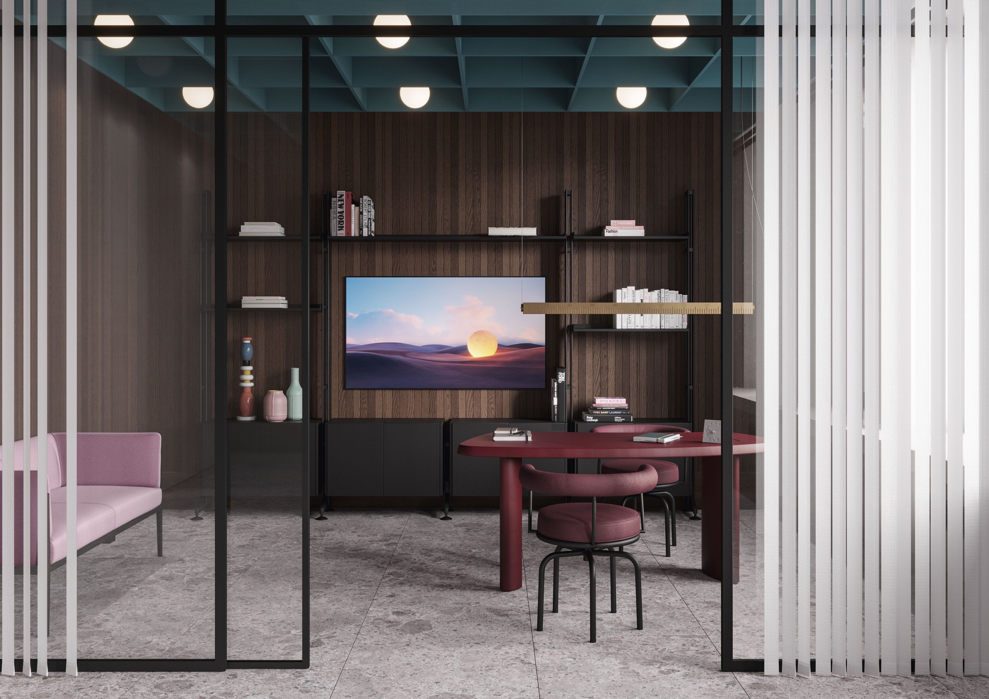 2-местный тканевый диван CASSINA тонкий хлопок ARCH-00003814 - Вид №2