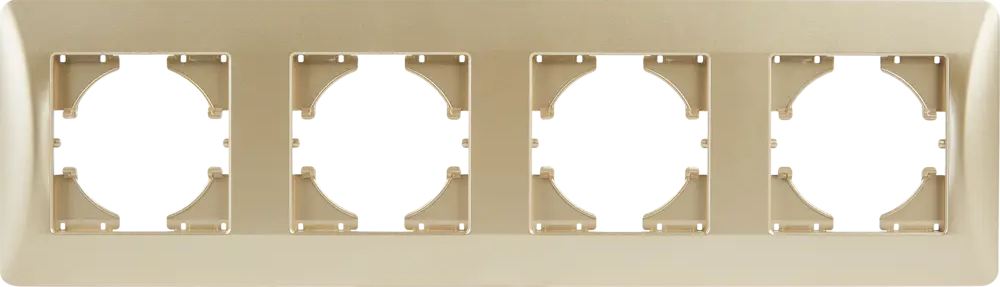 Рамка GUSI Electric Ugra для 4 розеток и выключателей, цвет шампань 83865117