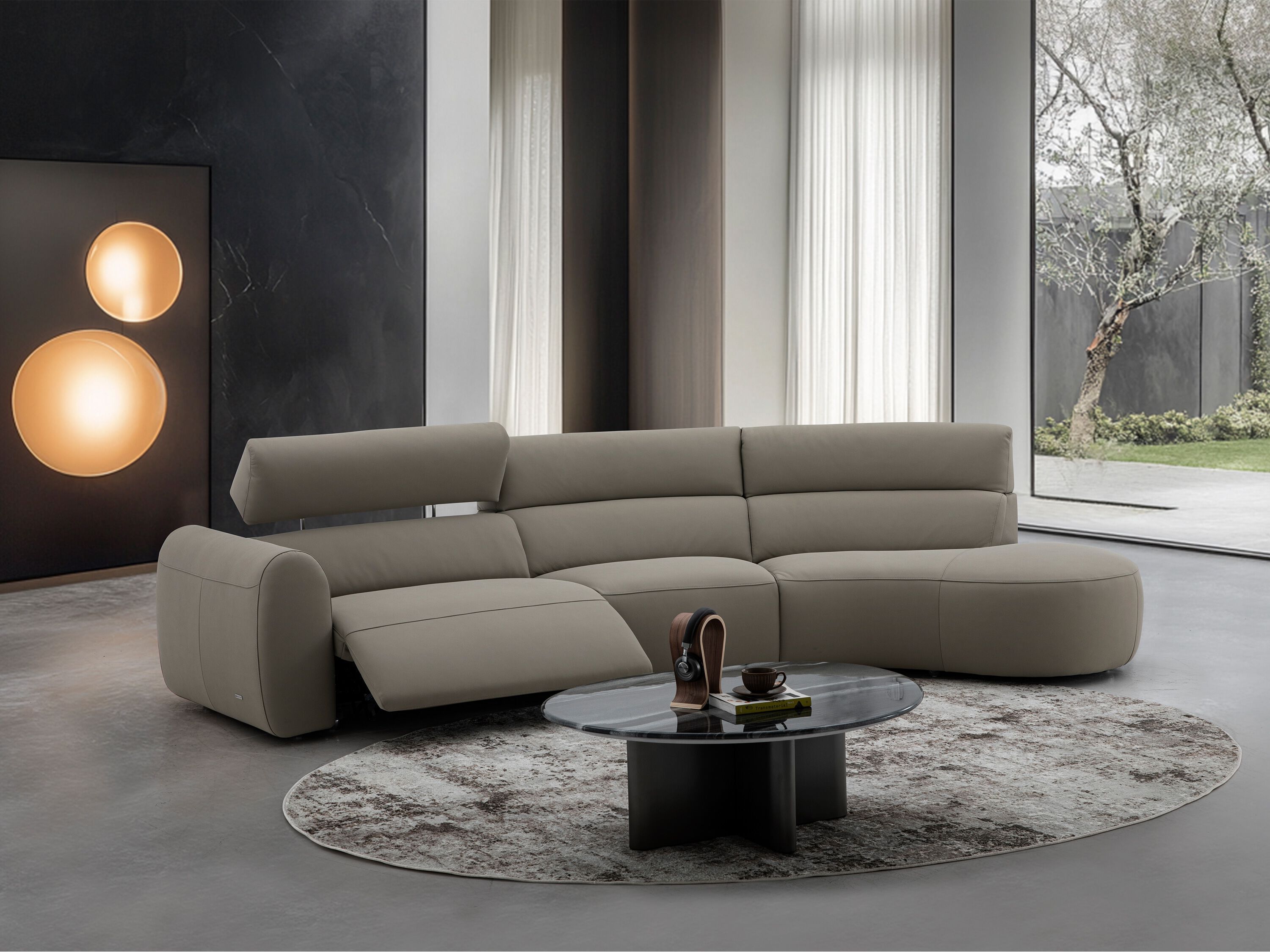 Модульный кожаный диван с электроприводом CAMPO DE' FIORI ARC ARCH-00104048 - Вид №8