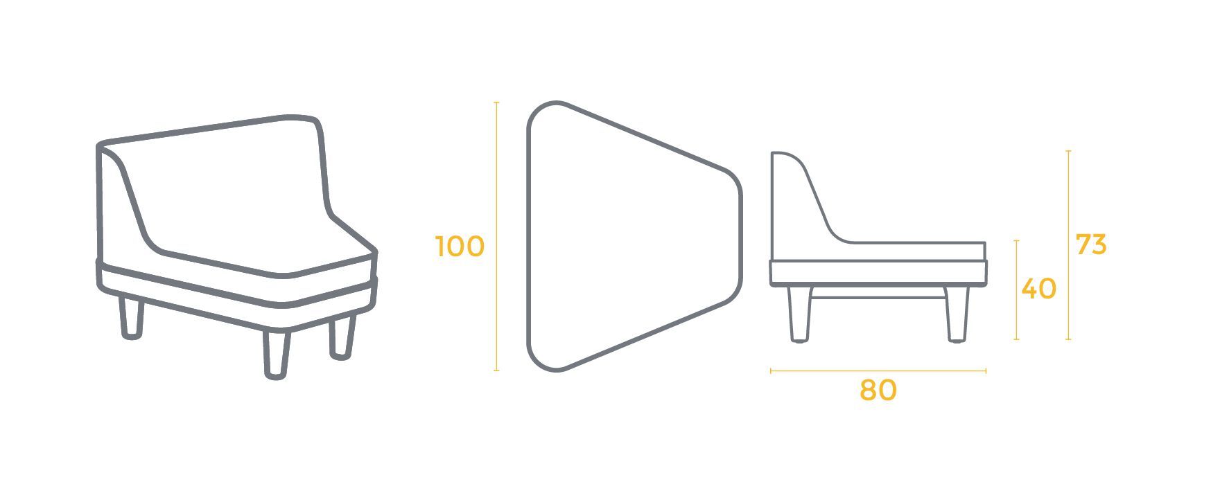 Модульный диван с пенопластовым покрытием SIXINCH OFFSHORE ARCH-00097661 - Вид №9