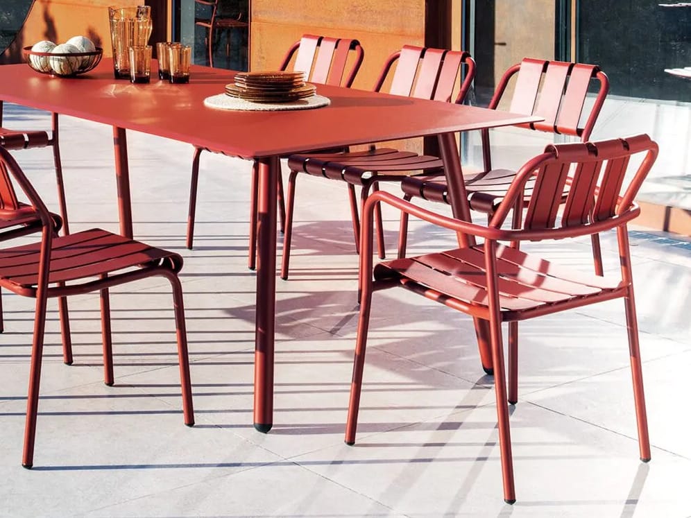 Алюминиевый штабелируемый садовый стул с подлокотниками Vermobil Verdea ARCH-00059586 - Вид №3