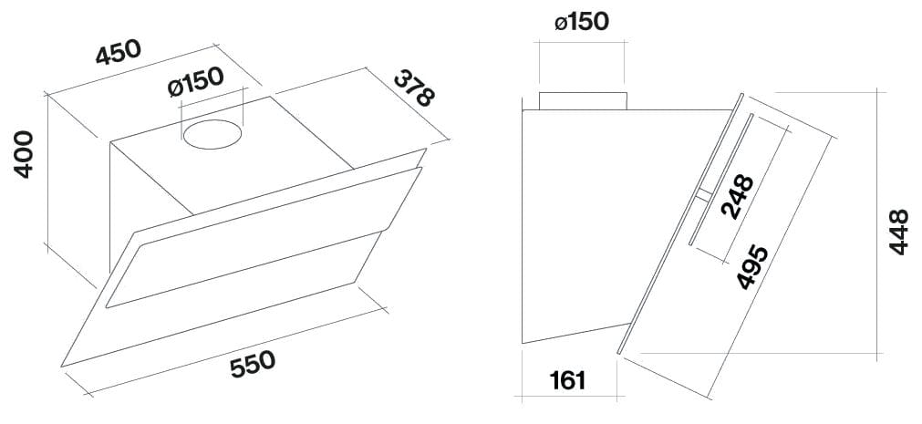 Вытяжка из закаленного стекла со встроенным настенным освещением Falmec дизайн ARCH-00018457 - Вид №2