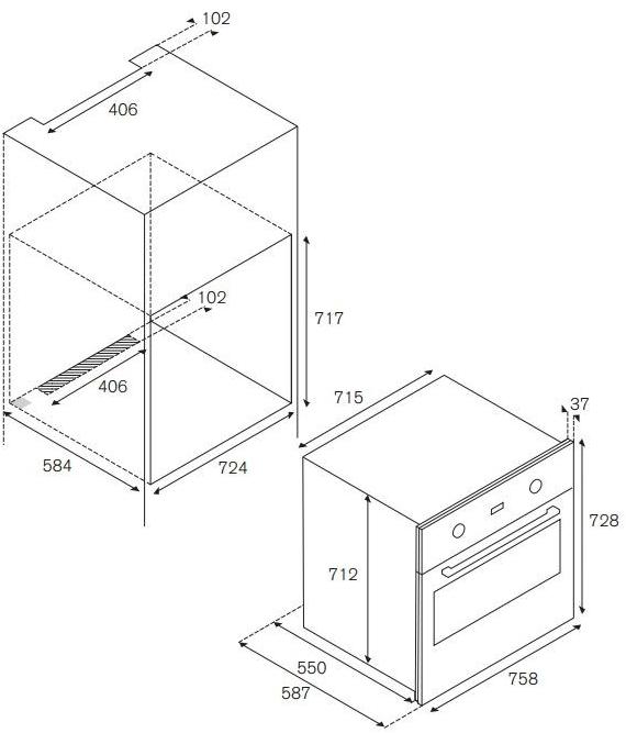 Bertazzoni Многофункциональная встраиваемая электрическая духовка из нержавеющей стали Professional F30 pro xt - Вид №1