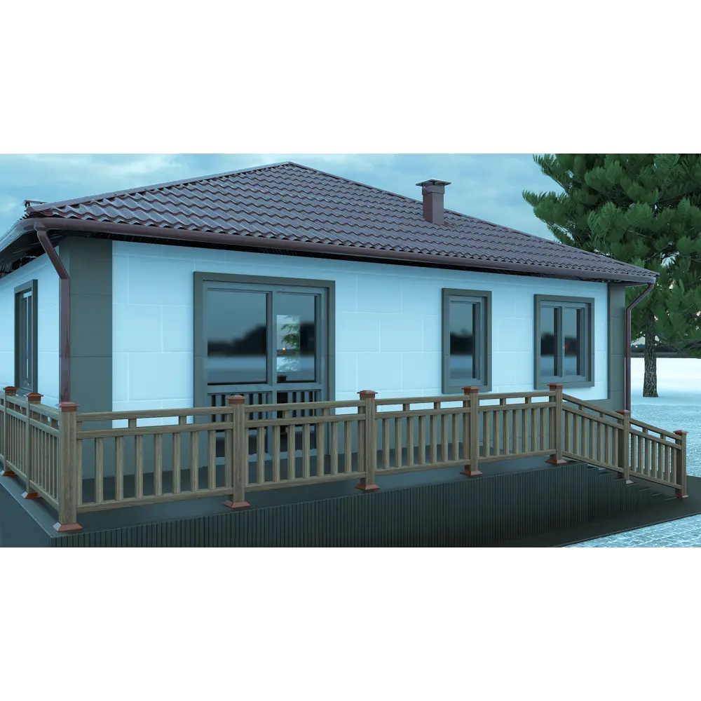 Столб для забора 120x120 мм 3 м коричневый Santreyd STLM-2069165 - Вид №2