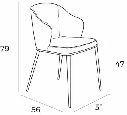 Angel Cerdá Стул из кожзаменителя с подлокотниками New chair 4022 f3201 Angel Cerda - Вид №8