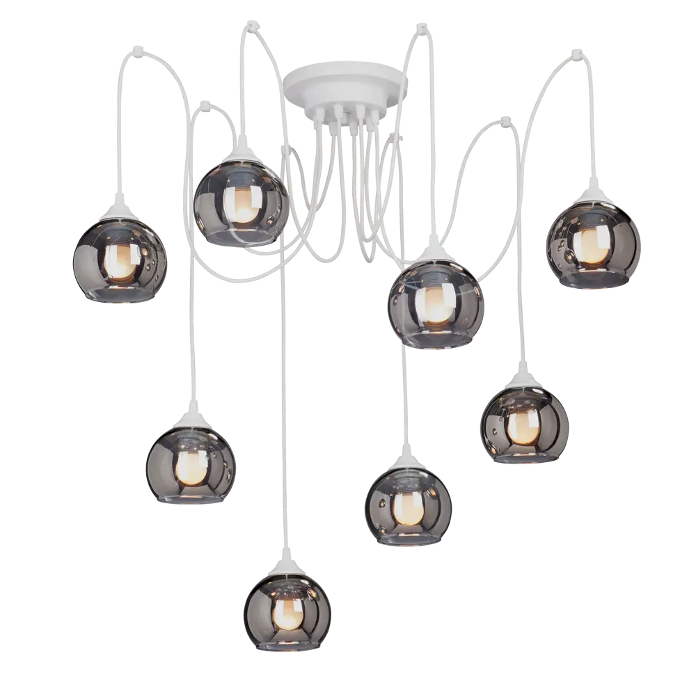 Люстра Vitaluce 8 ламп 24м² Е14 цвет белый матовый STLM-2189194