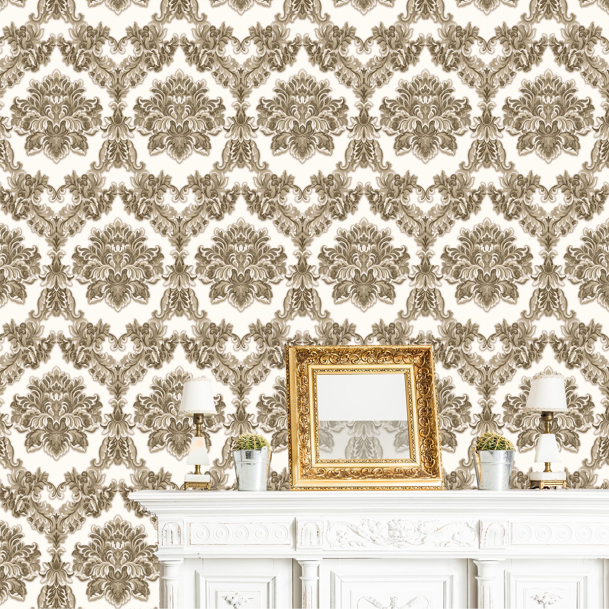 82134651 Обои флизелиновые бежевые 0.53 м 70174-280 Двенадцать стульев Santreyd  - Вид №2