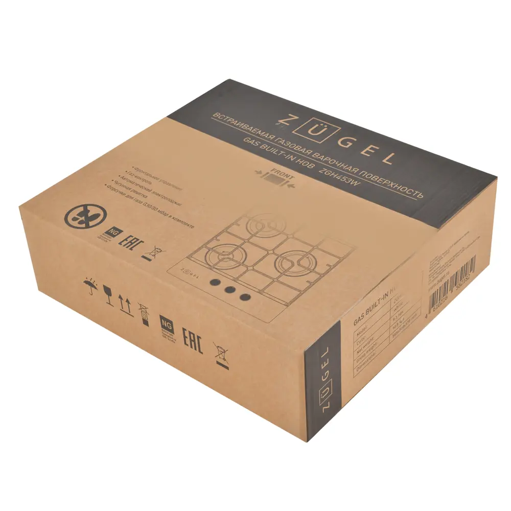 Газовая варочная панель Zugel ZGH453W 45 см 3 конфорки цвет белый STLM-2000376 - Вид №7
