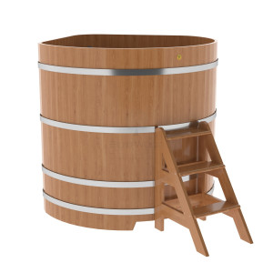 1368 Купель угловая из дуба 1,37х1,37х1,4 натуральная Alyarus