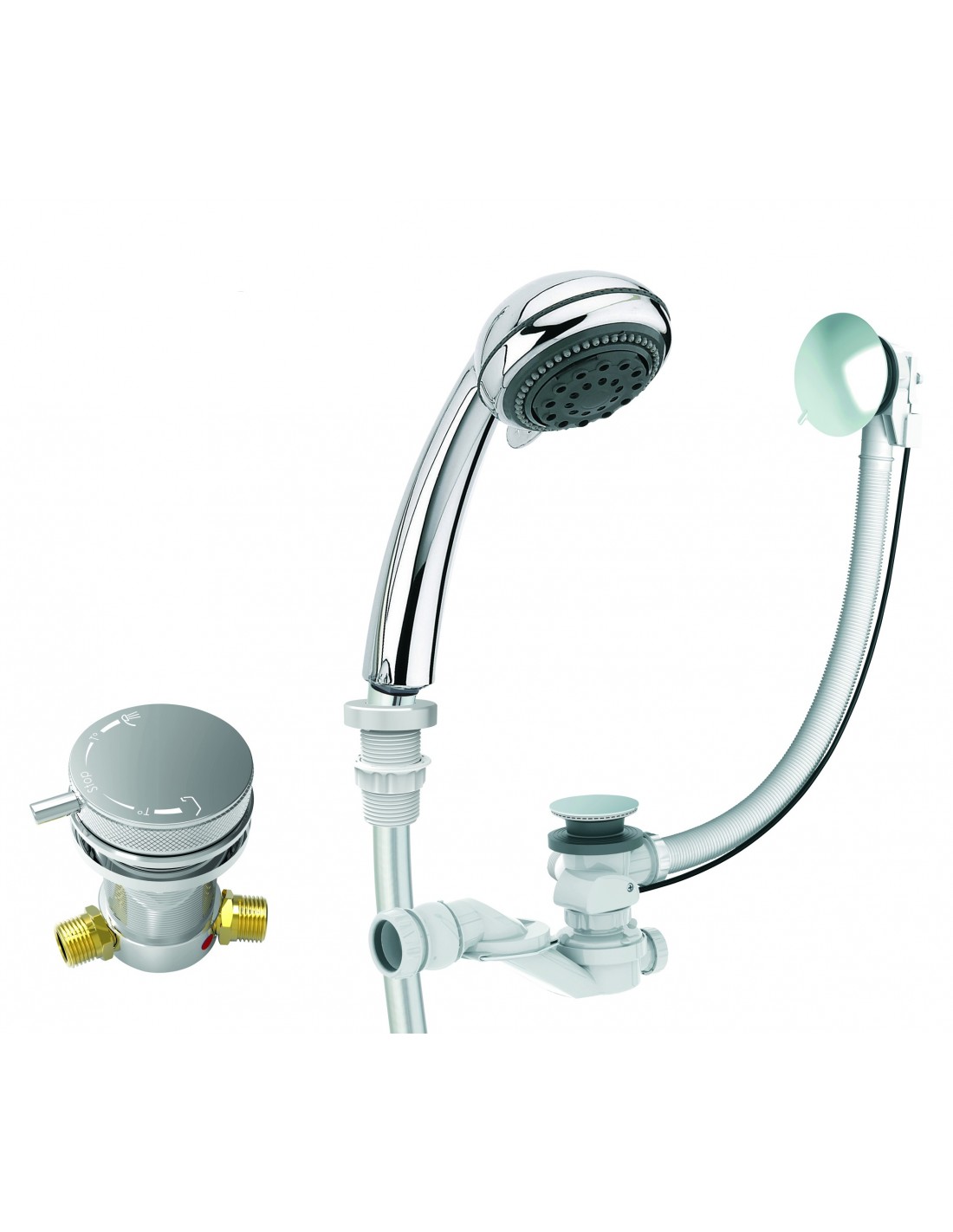 692100 000 00  Оборудование для ванны Comodo, смесители, слив, ручной душ и гибкие шланги Valentin 