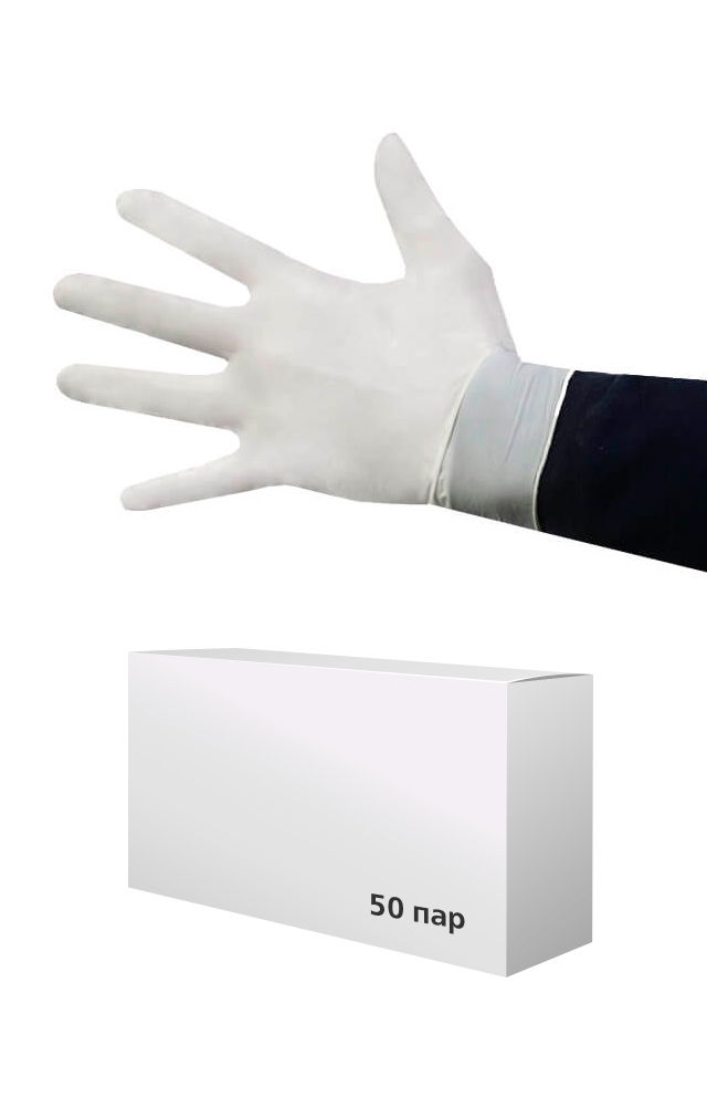 61141 Перчатки медицинские  Средства защиты рук  размер M (7-8) Спецодежда 