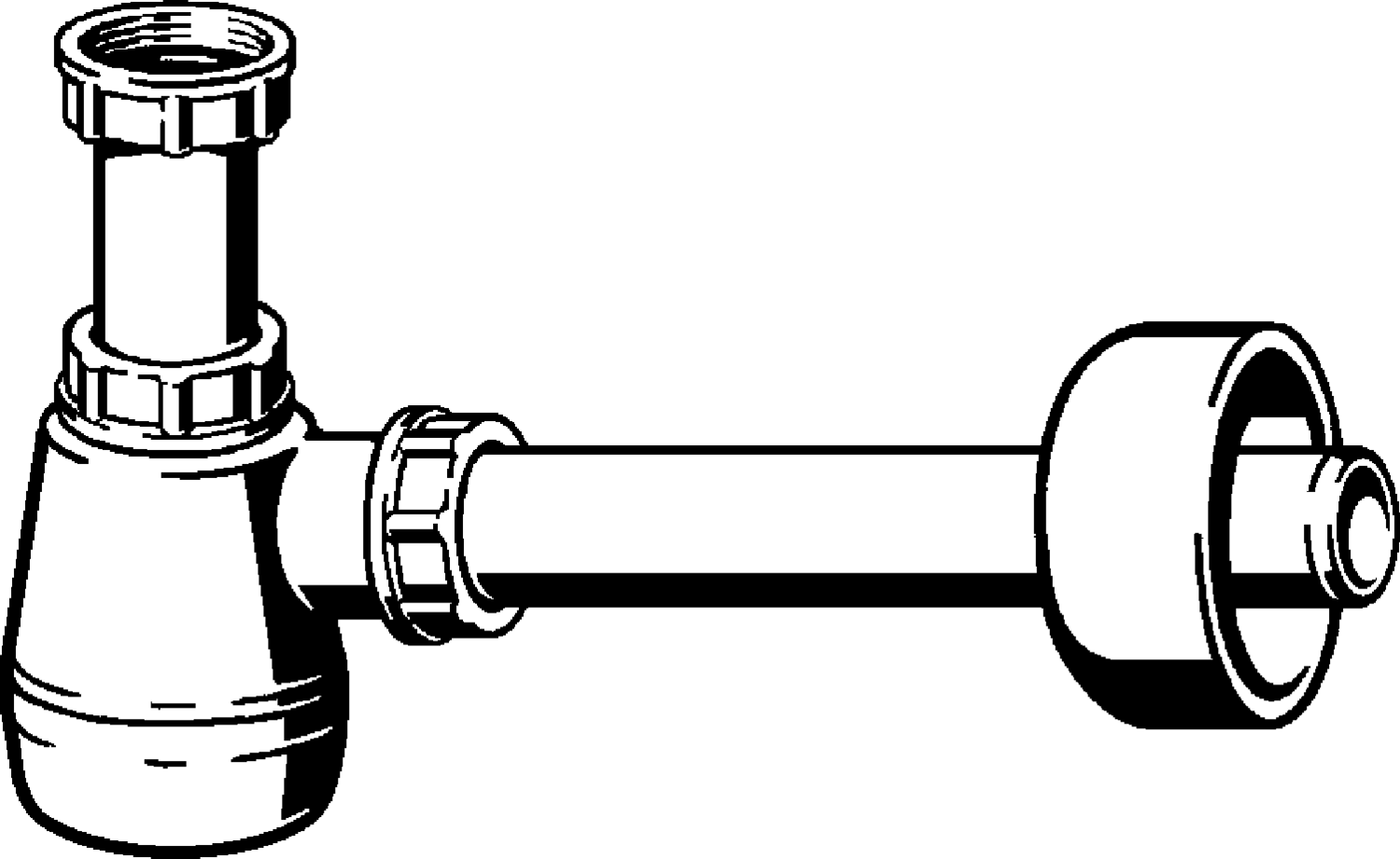 Канализационная арматура  Сифоны для умывальников и биде  Трапы для биде VIEGA 120 337 Модель 5555K  - Вид №1