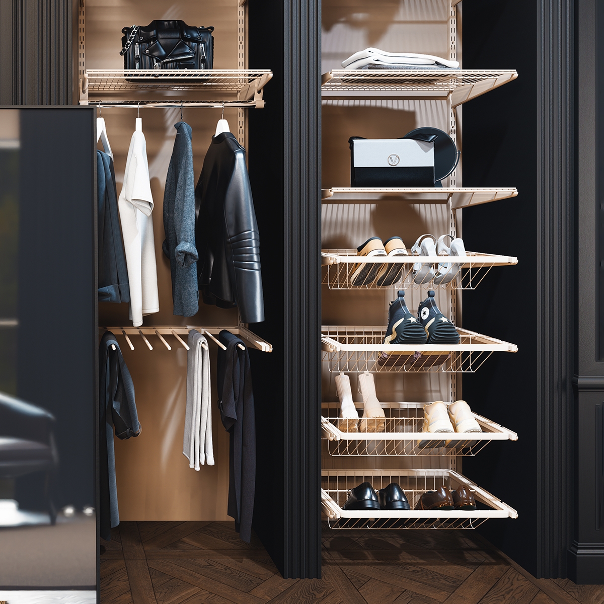 Выдвижная обувница , 410x555 мм, магнолия LJPS0435 Public Steel Россия  - Вид №1