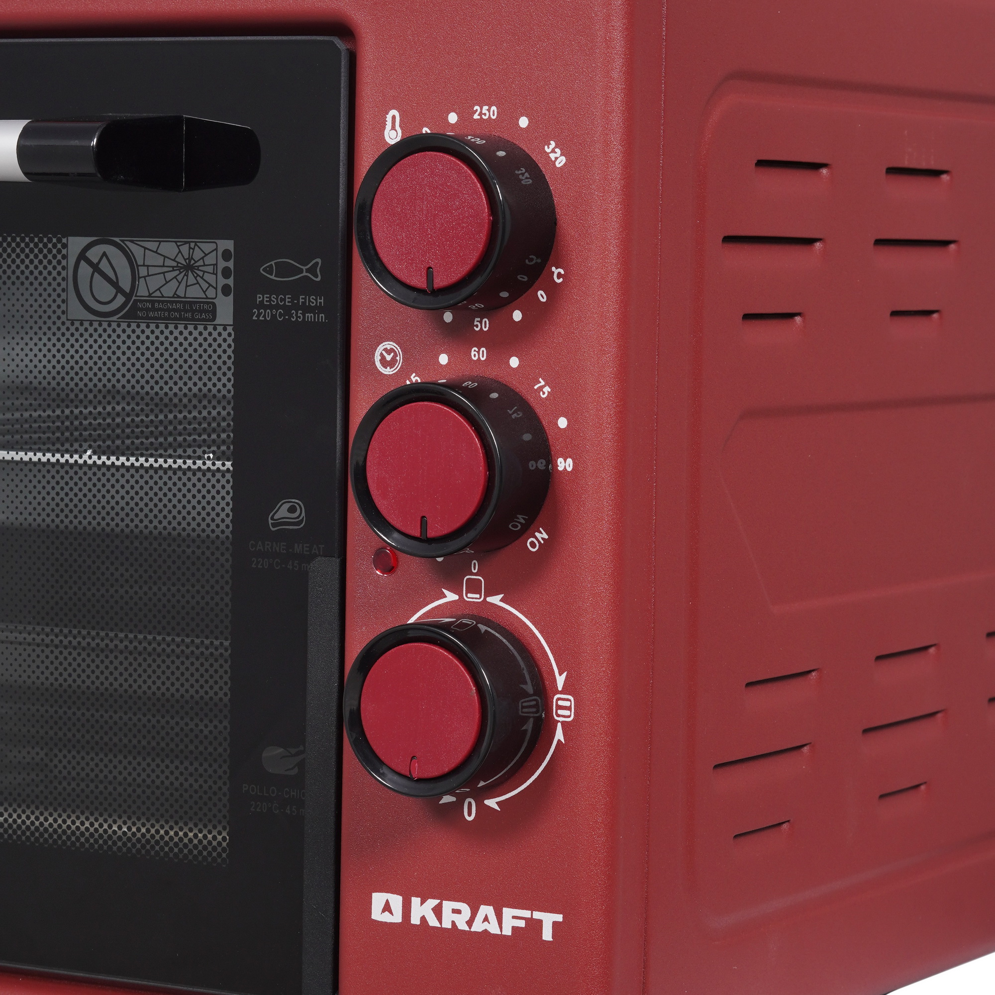 5333040 Мини-печь Kraft KF-MO 3200 R красный STDN-0097400 - Вид №3