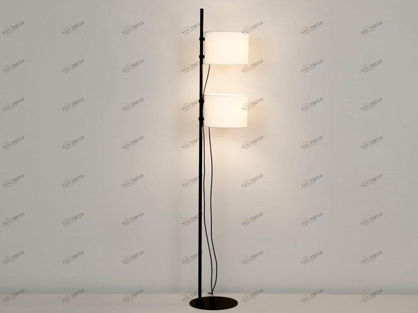 Milan Iluminacion Торшер с регулируемой высотой из ткани и стали Twain 6904