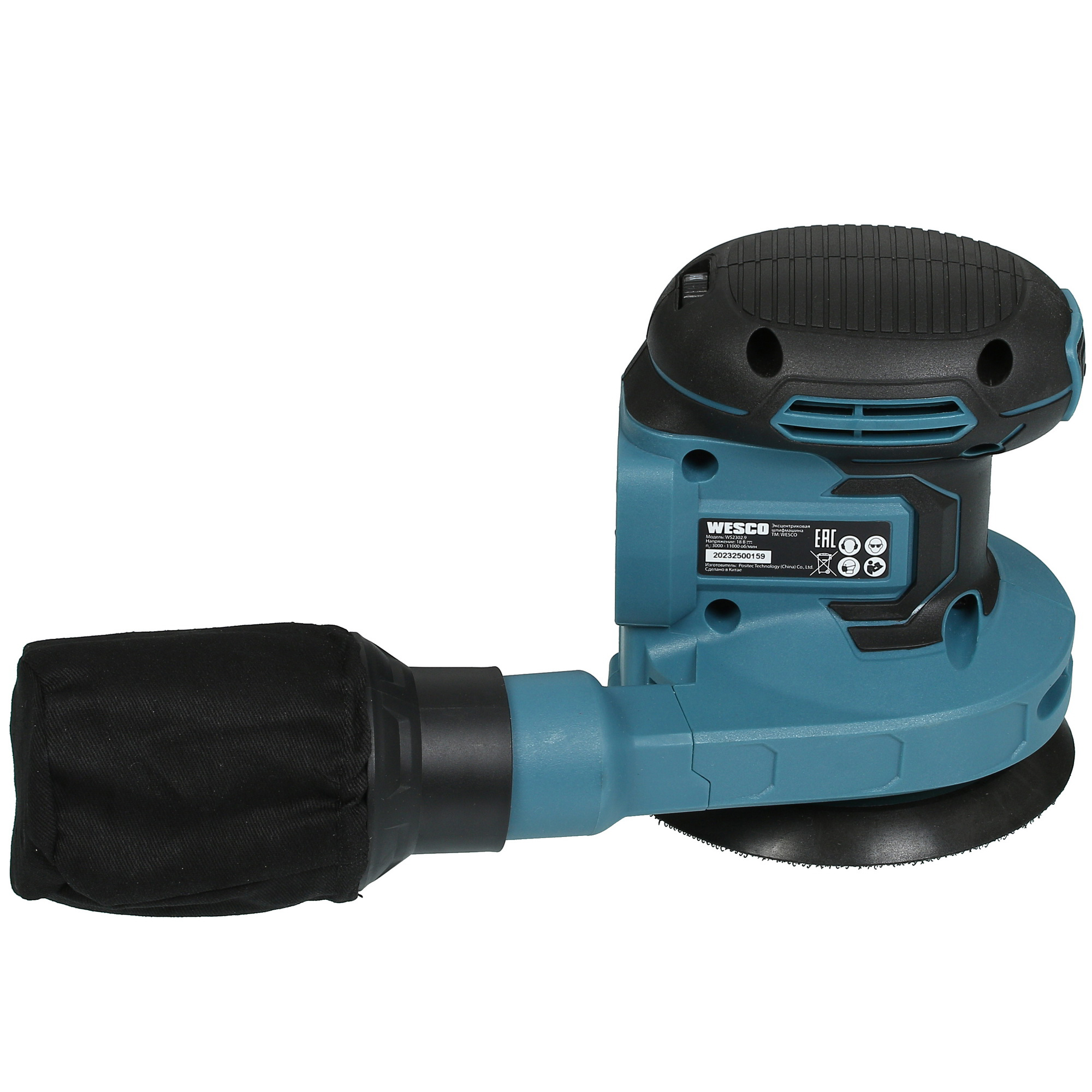 Эксцентриковая шлифмашинка Wesco WS2302.9 1ForAll 18V  , Без ЗУ, Без АКБ 5410878 STDN-0063250 - Вид №3