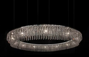 ILFARI Подвесной светильник прямого света из металла с кристаллами Sky cycles