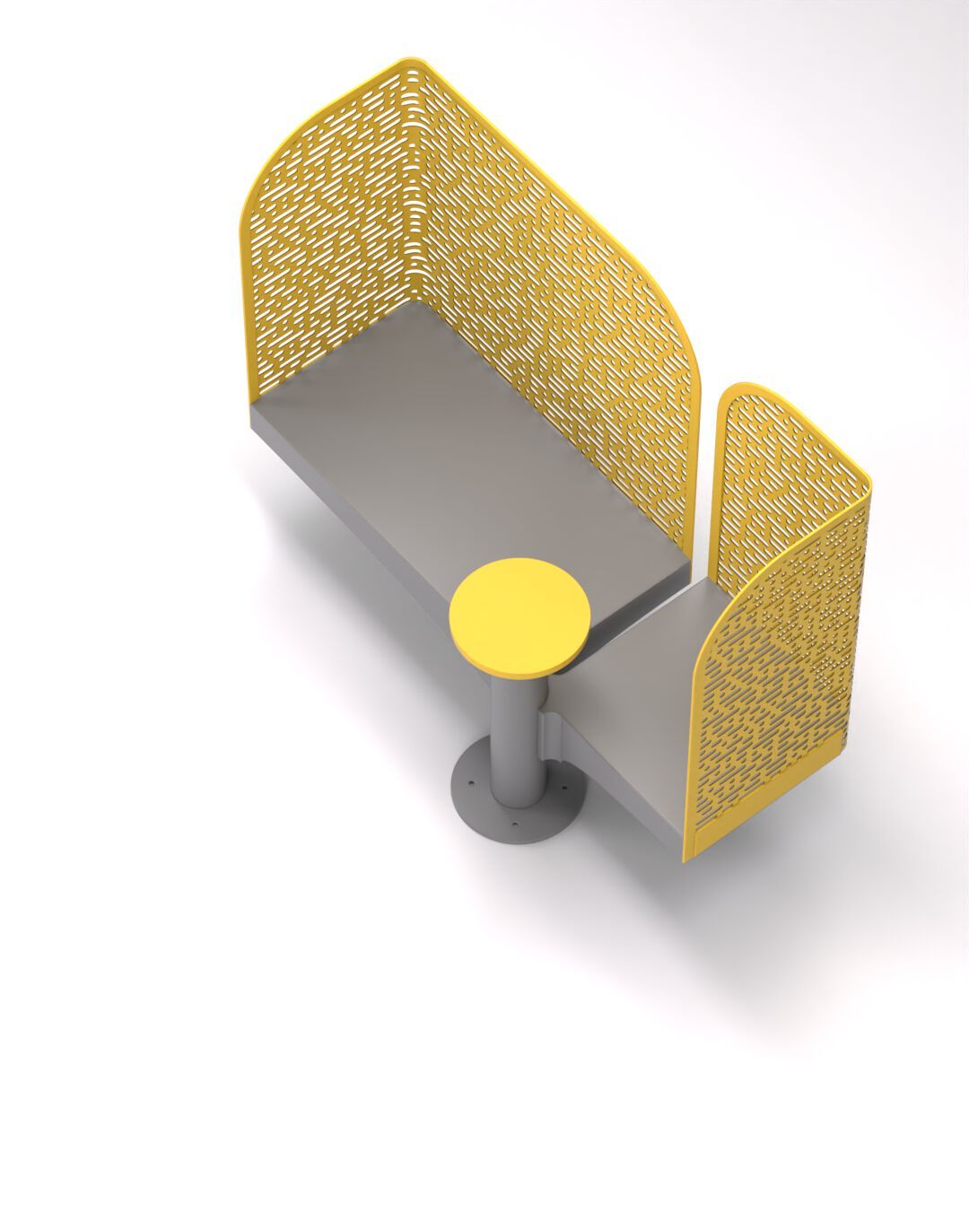 Стальная поворотная скамья со спинкой CITYSì Pivot ARCH-00061596 - Вид №3