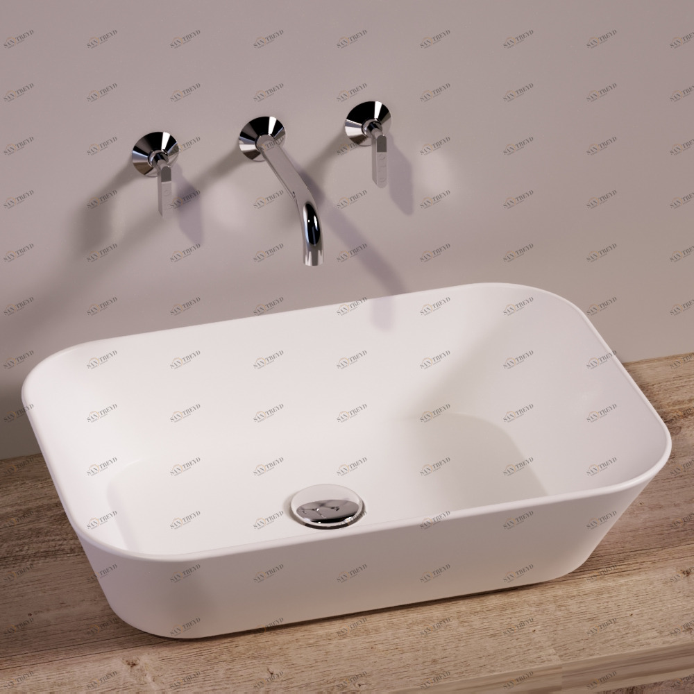 WA04BIANCOMATT Накладная раковина на столешницу  прямоугольная Simas 