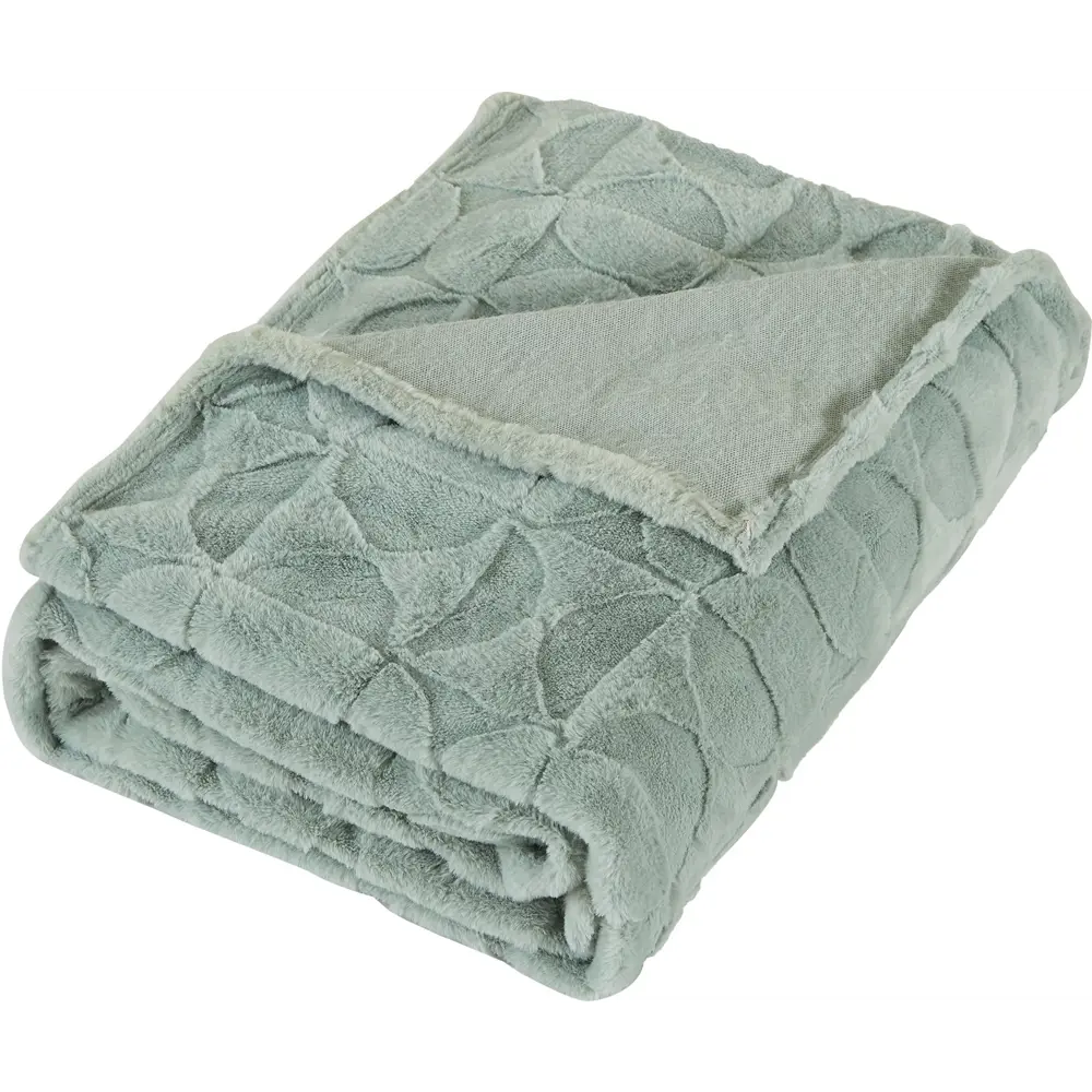 СТОЛИЦА ТЕКСТИЛЯ Плед Shapes - изысканный велсофт в сочном зеленом 88035587 STLM-1059878