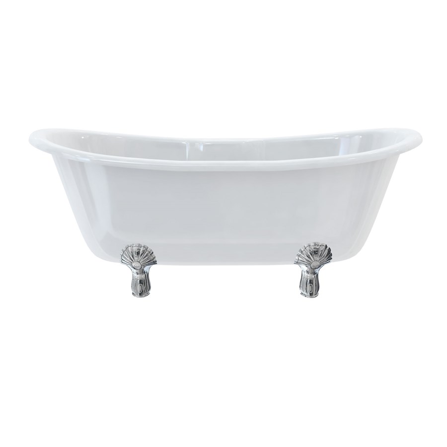 Burlington Двухсторонняя ванна Bateau с роскошными ножками с ножками Luxury Arc из хрома L2C T10F  - Вид №4