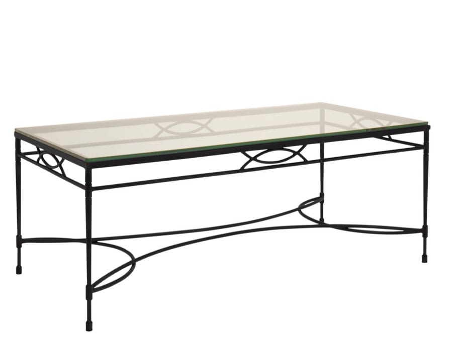 Прямоугольный журнальный столик из нержавеющей стали и стекла JANUS et Cie ARCH-00119523