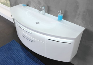 WUA35147M(722/161) Puris Classic Line, тумба под раковину 1400 мм, цвет белый высокоглянцевый