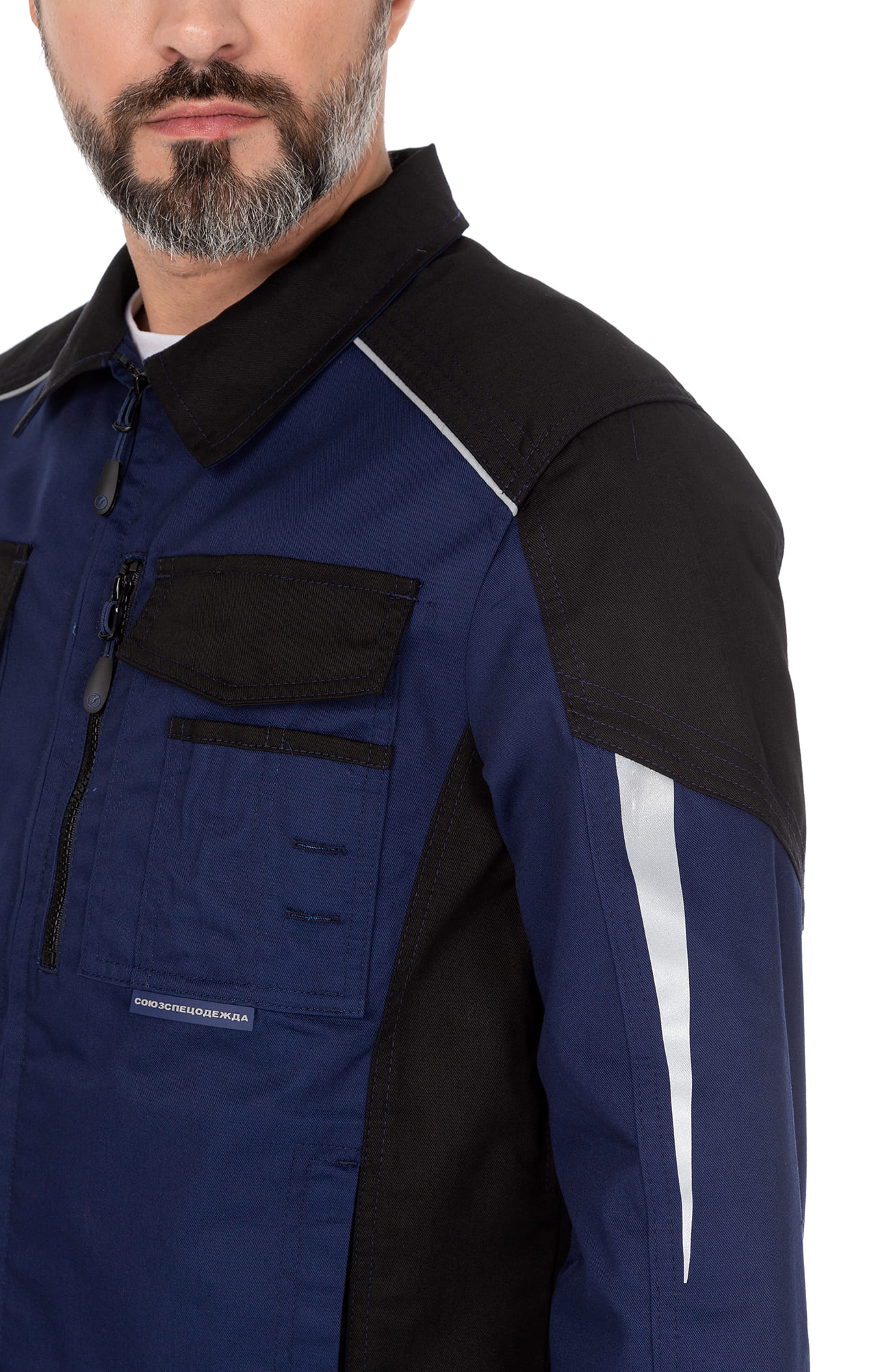 70049 Костюм  NEW темно-синий с черным STATUS  Летняя спецодежда  размер 60-62/182-188  - Вид №24