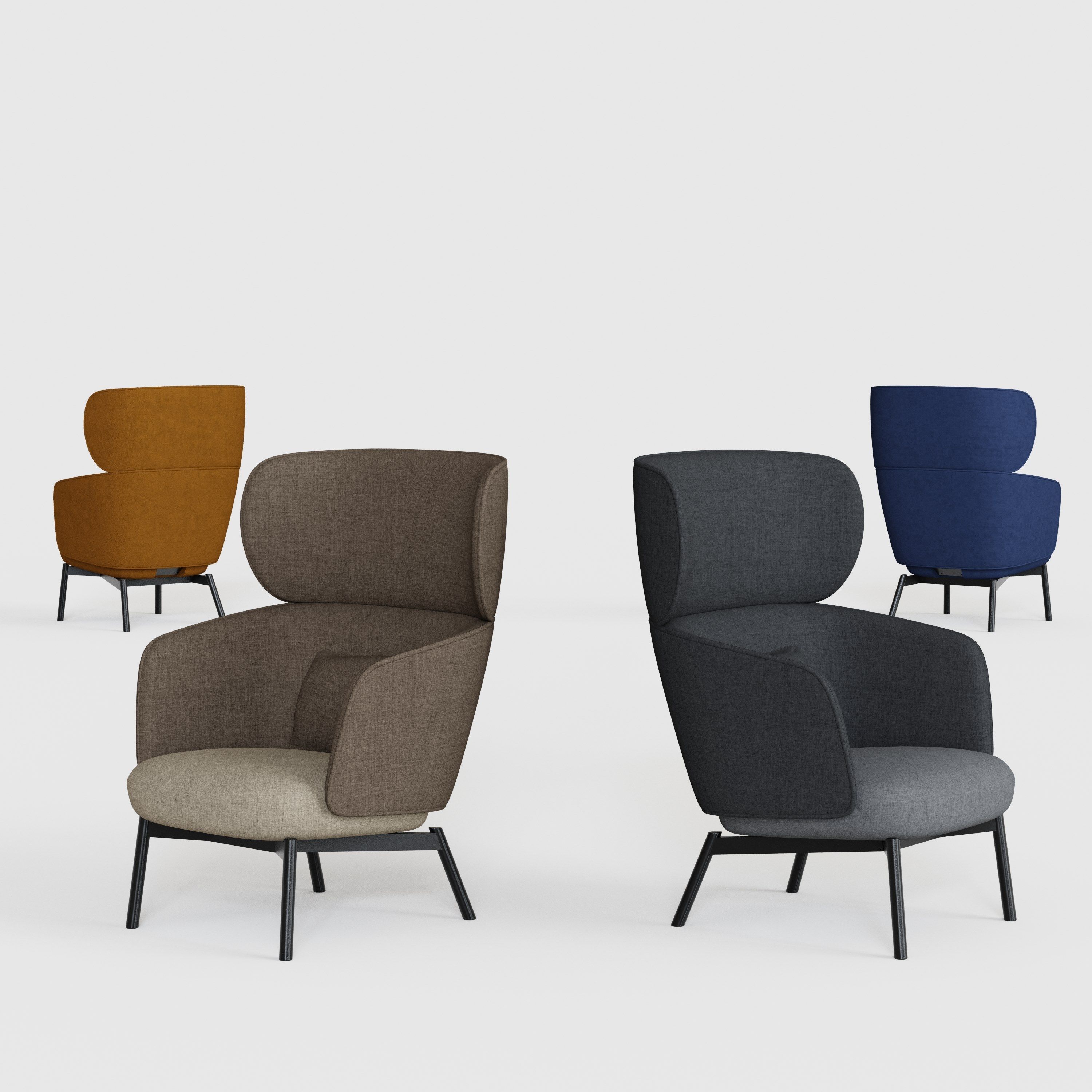 Тканевое кресло с стальным основанием Grado Design Beos ARCH-00087460 - Вид №19