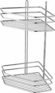 Полка угловая двойная к стене 20х20х39 4029