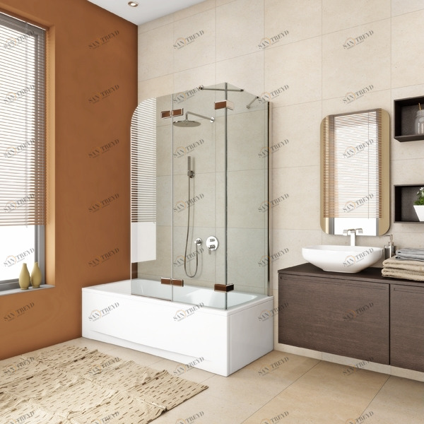 150X160GV863CP Душевое ограждения на борт вынны GUTEWETTER Германия Trend