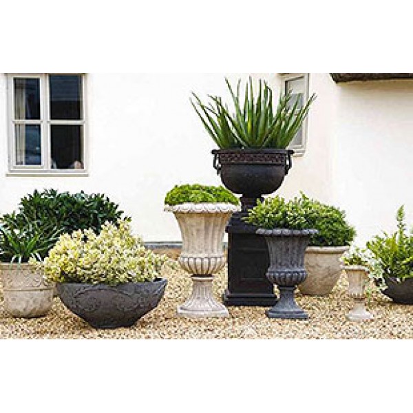 Ваза напольная классическая 30 см молочная с патиной "Грасс" CAPI EUROPE FLORERO 044767 Серый  - Вид №2