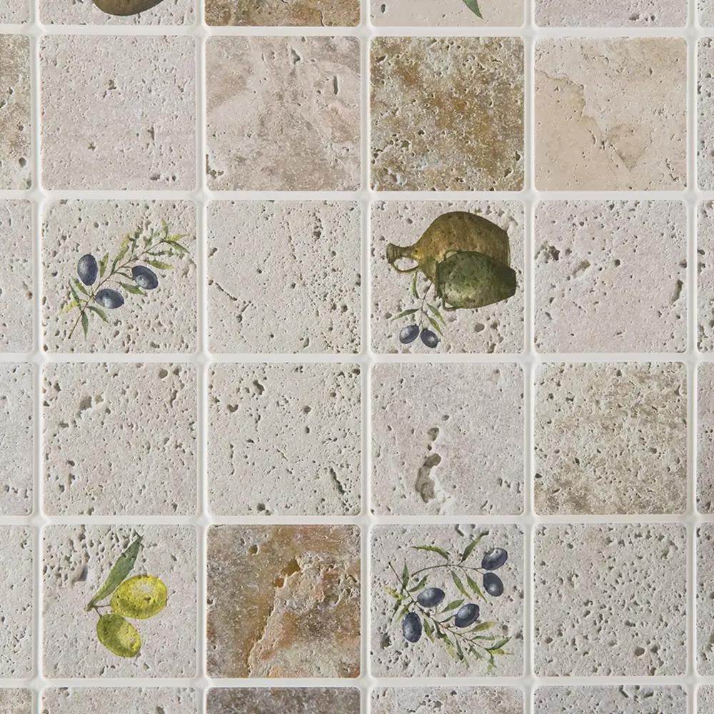 GRACE Панель ПВХ «Мозаика олива» для влажных помещений 82124125 STLM-0019625