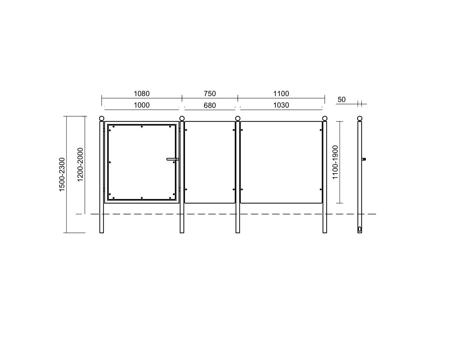 Фиксированный столб из оцинкованной стали Studio Città SIPARIO ARCH-00117241 - Вид №2